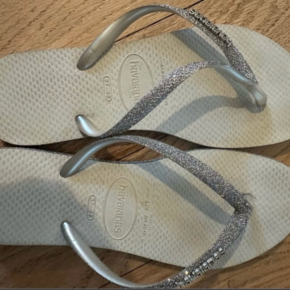 Havaianas Women's Silver Glitter Sandals